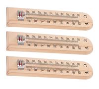 BESTOMZ Thermomètres en Bois Naturel Style Classique Lot de 3 et Design Suspendu Multifonctionnel Décoration Simple pour Intérieur et Serrage Agricole