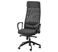 BestOnlineDeals01 MARKUS Chaise de bureau Vissle Gris foncé 62x60x129cm Durable et facile d'entretien Chaises de bureau Chaises de bureau Chaises Meubles respectueux de l'environnement