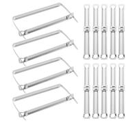 BESTonZON 100 Pinces de Reliure Métalliques Double Trou pour Classeur à Feuilles Mobiles Mécanisme de Reliure Robuste en Métal Lot de 100 Pièces pour Bureau École et Usage Domestique