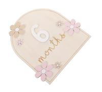 BESTonZON 1ensemble Cartes Bois Pour Annonces Mensuelles De Garçon Fille De Disques De Bois Accessoires Photo Pour Nouveaux-nés Décoration De Nurserie Fille Et Garçon
