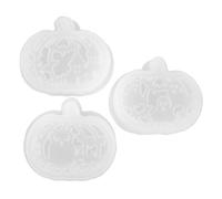 BESTonZON 3 Ensembles Moule en Silicone Design Festif pour Citrouille Halloween, Moule Porte-bougie Chauffe-plat Creux, Matériau Silicone pour Fête et Loisirs Créatifs