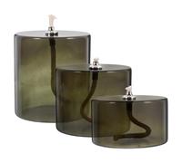 BESTonZON 3pièces Lampe à Pétrole Verre Décorative Éclairage Intérieur Huile pour Maison Style Rétro Européen Lot de Lampes à Huile Colorées pour Mariage et Décoration