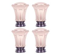 BESTonZON 4 Pièces Embouts de Tringle à Rideaux Solide et Résistants à l'usure en Alliage D'aluminium Vintage Couleur Rose pour Décoration de Fenêtres Maison