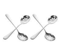 BESTonZON 4 Pièces Louches à Soupe en Acier Inoxydable, écumoire Cuisine, Passoire en Acier Inoxydable Petite Cuillère, Cuillère De Service Soupe Accessoires Ménage
