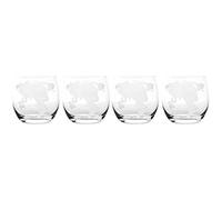 BESTonZON 4 Pièces Mug Imprimé Carte Globe Whisky Nouveauté Tasse à Café Tasses à Eau En Verre Boire Des Verres Tasse Carte Du Monde Verre à Vin Bière Cactus Boissons Faire Tourner Un Verre