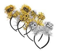 BESTonZON 4pièces Bandeaux à Paillettes pour Nouvel An Décoration de Bandeau Pours Fêtes Accessoires de Coiffure Festifs pour Saint-sylvestre
