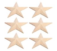 BESTonZON 6 Pièces Applique en Bois Sculpté de Style Européen Élégant, Décor Mural Massif Facile à Nettoyer, Ornement Étoile Khaki pour Meubles et Espaces Intérieurs