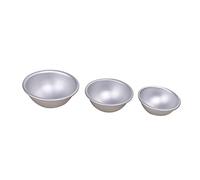 BESTonZON 6pièces Moulages Métal Pour Sels De Bain Aluminium Moules Semicirculaires Pour Bonbons Et Gâteaux Outils De Cuisine Pour Pâtisserie Et Puddings