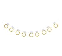 BESTonZON Bannière de Bagues Diamantées en Papier Pailleté pour Décoration de Mariage, Fête Prénuptiale ou Nuptiale, Ambiance Élégante et Finition Scintillante