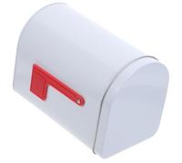 BESTonZON Boîte aux Lettres en Tôle Blanche avec Drapeau Levé, Design Polyvalent et Pratique, Style Élégant pour Centre Commercial ou Maison de Jeu