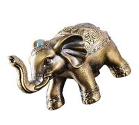 BESTonZON Cendrier Fond Stable en Alliage Couvercle Coupe-Vent Éléphant Vintage Décoration Unique pour Bureau ou Étagère à Domicile