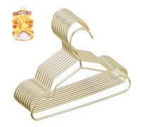 BESTonZON Cintres Miniatures Finition Lisse et Antidéformation en Acier Or Lot de 10 pour Vêtements de Chat pour Penderie de Boutique d'animaux