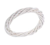 BESTonZON Couronne de Noël en Osier Blanc Résistante et Robuste, Couronne Artisanale Rustique pour Décoration D'entrée de Maison, Décoration Suspendue Naturelle