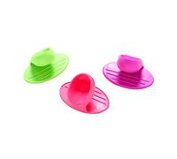 BESTonZON Ensemble de 3 Doigts de Dossier en Silicone Anti-Chaleur Cuisine Isolation Thermique et Protection la Chaleur Couleur Aléatoire