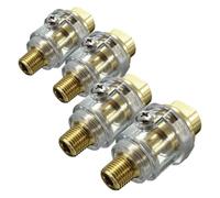 BESTonZON Graisseur pneumatique 4pcs Injecteur huile pour outils pneumatiques mini lubrificateur en ligne interface 1/4 pour atelier et maintenance en espace restreint