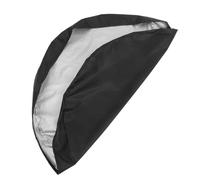 BESTonZON Housse ronde pour foyer en tissu Oxford imperméable, pliable et peu encombrant, élégante nappe noire pour extérieur, accessoire de protection pour foyer de jardin