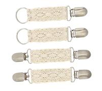 BESTonZON Lot de 4 Pinces à Chapeau Multifonction en Dentelle Beige Clips pour Pull et Châle Accessoires pour Paquet de Voyage et Maintien Sécurisé pour Sorties et Voyages Féminins