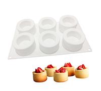 BESTonZON Lot de 6 moules à gâteau creux DIY Gâteau Moisissure Moule 3D Silicone pour Pudding Chocolat Mousse Dessert Cuisine Moules à Pâtisserie