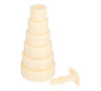 BESTonZON Moule à Tarte en Silicone Beige Fond Amovible et Presse à Tarte Rond pour Faciliter la Préparation et Desserts Variés en Pâtisserie Française