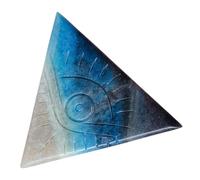 BESTonZON Ornement Décoratif du Mauvais Œil en Pierre de Cristal Bleue Triangulaire, Protection Le Mal pour Bureau et Décoration Intérieure Délicate