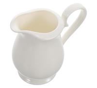 BESTonZON Pichet à Lait Conserve la Chaleur avec Poignée 280ml en Céramique Blanche Élégant et Polyvalent Maison Bureau