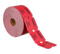 BESTonZON Rouleau de Billets Universels Rouges 1000 Tickets en Papier Épais Numérotés pour Loteries de Nettoyeurs à Sec et Carnavals