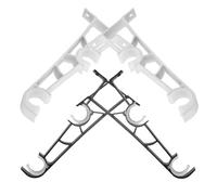 BESTonZON Support Tringle Rideaux en Alliage D'aluminium, Double Support Mural pour Stores Occultants et Tringles, Installation Rapide pour Chambres et Maison, Lot de 4 Pièces