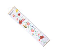 BESTonZON Tableau de Croissance Mural en Bois et Toile D'huile Blanc pour Garçon et Filles Style Nordique Facile à Accrocher Motif Fleur Cartoon, pour Chambre D'garçon et Filles