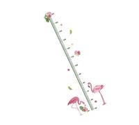 BESTonZON Toise Murale Autocollante Flamant Rose pour Garçon et Filles, Sticker de Mesure Hauteur en Pvc Écologique, Décoration Chambre Bébé, Motif Animal Créatif, Facile à Appliquer