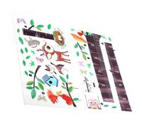 BESTonZON Toise Murale Croissance Garçon et Filles Design Branche D'arbre et Oiseau Autocollant Pvc pour Chambre Bébé