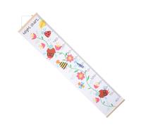 BESTonZON Toise Murale en Tissu Blanc Motif Fleur Cartoon Style Nordique de Croissance Facile à Accrocher pour Garçon et Filles pour Décoration Chambre Bébé ou Garçon et Filles
