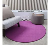 BESTORI Tapis Shaggy à Poils Courts Rond Tapis Antistatique Lavable Tapis Doux Grand Épais pour Salon Chambre à Coucher Chambre d'enfant Violet, 66 cm