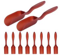 BESTOYARD 10 Pièces Pelle à Terre de Jardin Mini, Plastique Marron, | Création de Micro-paysages, Transplantation de Succulentes, pour Terre de Jardin et Feuilles de Thé