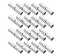 BESTOYARD 100 Pièces Connecteurs de Sertissage Cuivre Awg Manchons de Raccordement Non Isolés pour Réparation de Câbles Jonction Électrique et Extensions Tubes Terminal Crimps