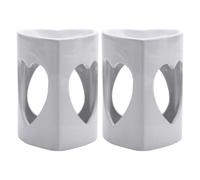 BESTOYARD 2 Pièces Brûleur de Parfum avec Élégance Design Simple Céramique Forme de Cœur pour Diffuser des Fragrances Votre Intérieur