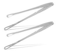 BESTOYARD 2 Pièces Pinces à Barbecue en Acier Inoxydable Style Japonerie Poignée Longue et Pince Creuse pour Drainer la Graisse, Petit Déjeuner Thé de L'après-midi