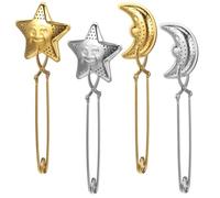 BESTOYARD 4 Pcs Infuseurs à Thé en Acier Inoxydable Formes Étoile et Lune Résistants Multi-usages pour Maison et Hôtel