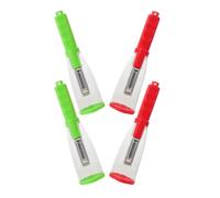BESTOYARD 4 Pièces Pèle-légumes Multifonction avec Boîte de Rangement Couteaux Éplucheurs Acier Inoxydable pour Fruits et Légumes Éplucheur à Main Pratique pour Cuisine Vert Rouge