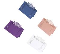 BESTOYARD 50pcs Cartes de Nom de Place Mariage Bleu en Papier Irisé Style Vintage Délicat pour Anniversaire et Réception de Fête