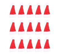 BESTOYARD 50pcs Mini Bonnet de Noël en Tissu Non Tissé Rouge, Décoration Réutilisable pour Sucettes et Poupées de Bureau, pour Fête de Noël et Loisirs Créatifs