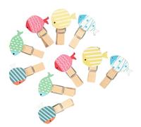BESTOYARD 50PCS Pinces en Bois Poisson Tropical pour Artwork, Mini Pinces Murales pour Photos, Hold Thing Tightly, Multi-Fonction