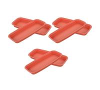 BESTOYARD 6 Pièces Soucoupe de Jardinière Rectangulaire en Plastique, Plateau de Jardin pour Pots de Fleurs, 24x11x2 Cm, pour Jardinières, Rebord Relevé, Jardin et Rebord de Fenêtre