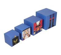 BESTOYARD Boîtes Présents Gigognes en Papier Bleu pour Décoration de Noël, Design Élégant et Multifonctionnel, pour Rangement et Fête à Domicile