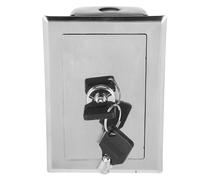 BESTOYARD Boîtier de Commande Vide pour Porte de Volet Roulant Électrique, Interrupteur à Bouton-poussoir Momentané, Boîtier Métallique avec Verrou de Fermeture, 1 Pièce avec 2 Clés,