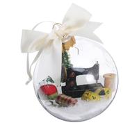 BESTOYARD Boule de Noël Transparente en Plastique Abs, Ornements Classiques | Léger et Réutilisable, Facile à Suspendre, pour Sapin Intérieur, Fêtes et Décorations Saisonnières