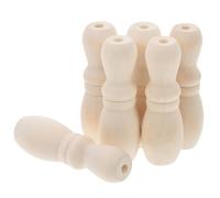 BESTOYARD Bouton de Tirage Aveugle en Bois Beige, Lot de 6 Pièces | Tirette de Cordon de Store, Extrémité pour Cordon de Lampe et Ventilateur de Plafond, Pendentif Décoratif