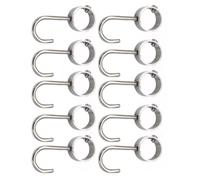 BESTOYARD Crochet en Acier Inoxydable Épais pour Barre de Penderie, Support Réglable sans Perçage, Lot de 10 Pièces pour Rangement Pratique à Domicile