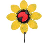 BESTOYARD Crochet pour Organiser Chapeaux et Serviettes Mural Décoratif en Fer Jaune Forme Fleur Facile à Utiliser Jardins ou Buanderies