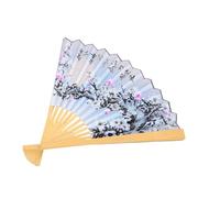 BESTOYARD Grand Éventail Mural Pliant en Papier Kraft Tissu en Soie, Décoration Murale Géante Style Chinois Traditionnel pour Fête et Accessoire de Danse