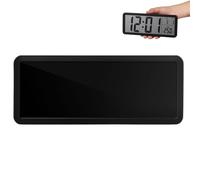 BESTOYARD Horloge Murale Numérique Noire à Grand Écran LED avec Affichage Température et Calendrier Digital, Design Mural en Abs pour Chambre et Bureau